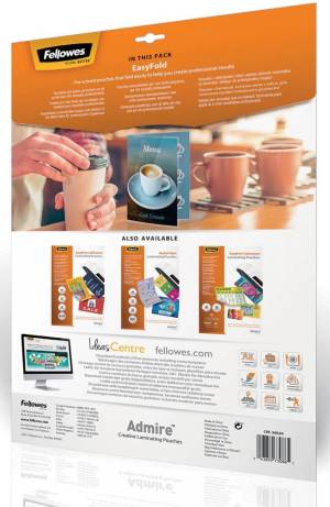 Fellowes lamineerhoes Admire Easyfold Enhance80 ft A3, 160 micron (2 x 80 micron), pak van 25 stuks