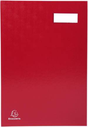 Exacompta handtekenmap voor ft 24 x 35 cm, uit karton overdekt met pvc, 20 indelingen, rood