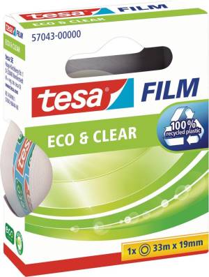 Tesafilm Eco&clear ecoLogo, ft 19 mm x 33 m