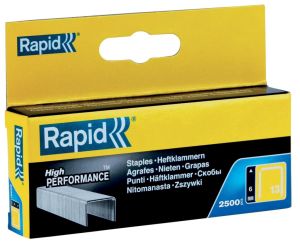 Rapid Agrafes 13/6, galvanis&eacute;es, bo&icirc;te de 2.500 agrafes
