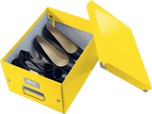 Leitz WOW bo&icirc;te de rangement Click & Store, ft A4, jaune