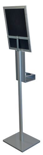 Desinfectiezuil met clicklijst, hoogte: 1,50 meter, ft clicklijst: A3