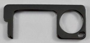 Porte-cl&eacute;s antibact&eacute;rien et ouvre-porte mains libres, noir