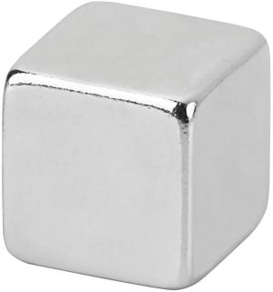 Maul aimant neodymium forme cubique, ft 10 x 10 x 10 mm, r&eacute;sistance 3,8 kg, argent, paquet de 10 pi&egrave;ces