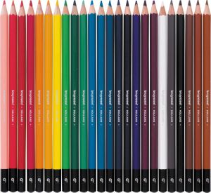 Bruynzeel crayon de couleur, bo&icirc;te en m&eacute;tal de 24 pi&egrave;ces