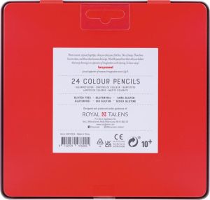 Bruynzeel crayon de couleur, bo&icirc;te en m&eacute;tal de 24 pi&egrave;ces