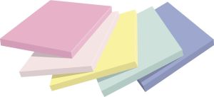 Post-it recycled notes Nature, 100 vel, ft76 x 76 mm, pak van 6 blokken, geassorteerde kleuren