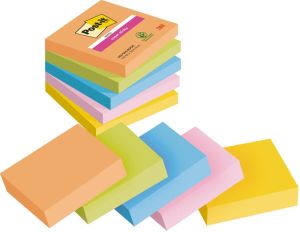 Post-it Super Sticky notes Boost, 90 vel, ft 76 x 76 mm, geassorteerde kleuren, pak van 5 blokken