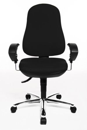 Topstar bureaustoel Support SY, zwart, basis uit chroom