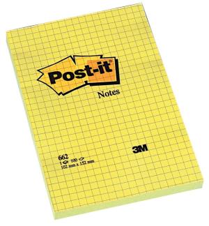 Post-It 102X152MM GERUIT GEEL