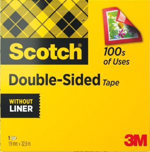 Scotch ruban adh&eacute;sif double-face ft 19 mm x 33 m