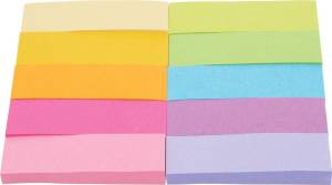 Post-It notes markers, 50 blaadjes, pak van 10 blokken, geassorteerde kleuren