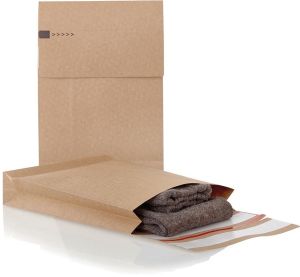 e-Green enveloppen met blokbodem, ft 350 x 250 x 50 + 96 mm, doos van 250 stuks