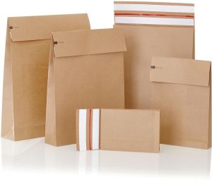 e-Green enveloppen met blokbodem, ft 350 x 450 x 80 + 100 mm, doos van 200 stuks