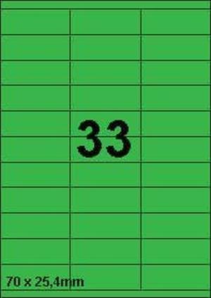 DBS étiquettes 70 x 25,4 mm, 33 parfeuil