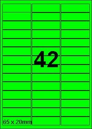 DBS étiquettes 65 x 20 mm, 42 par feuill