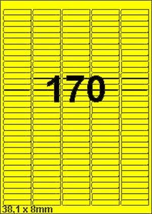 DBS étiquettes 38,1 x 8 mm, 175/feuille,
