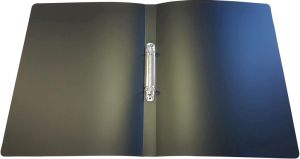 Alpha classeur &agrave; anneaux, pour ft A4, en PP, 2 anneaux de 16 mm, noir