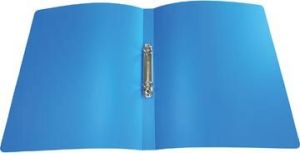 Alpha classeur &agrave; anneaux, pour ft A4, en PP, 2 anneaux de 16 mm, bleu