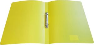 Alpha classeur &agrave; anneaux, pour ft A4, en PP, 2 anneaux de 16 mm, jaune