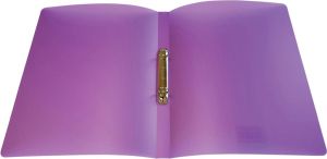 Alpha classeur &agrave; anneaux, pour ft A4, en PP, 2 anneaux de 16 mm, violet tranparent