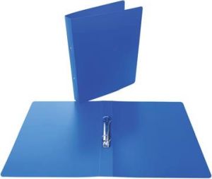 Alpha classeur &agrave; anneaux, pour ft A4, en PP, 2 anneaux de 25 mm, bleu