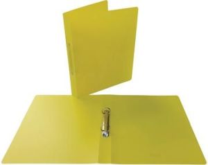 Alpha classeur &agrave; anneaux, pour ft A4, en PP, 2 anneaux de 25 mm, jaune