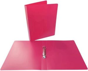 Alpha classeur &agrave; anneaux, pour ft A4, en PP, 2 anneaux de 25 mm, rose
