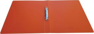 Alpha classeur &agrave; anneaux, pour ft A4, en PP, 2 anneaux de 25 mm, orange tranparent