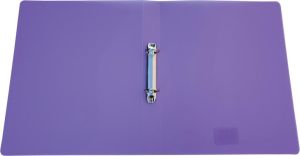Alpha classeur &agrave; anneaux, pour ft A4, en PP, 2 anneaux de 25 mm, violet tranparent