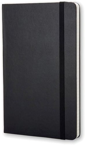 Moleskine notitieboek, ft 13 x 21 cm, geruit, harde cover, 240 bladzijden, zwart