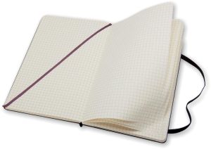 Moleskine notitieboek, ft 13 x 21 cm, geruit, harde cover, 240 bladzijden, zwart