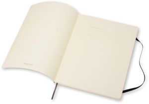 Moleskine notitieboek, ft 19 x 25 cm, effen, soepele cover, 192 blad, zwart