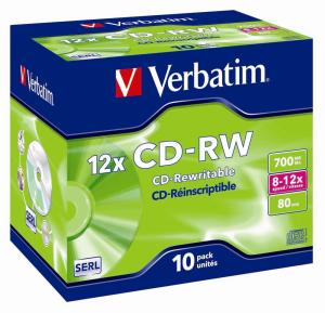 Verbatim CD rewritable vitesse d'enregis