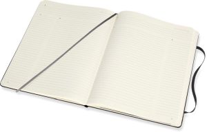Moleskine notitieboek professional,  ft 19 x 25 cm, gelijnd, harde cover, 189 blad, zwart
