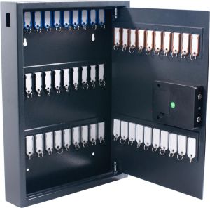 Pavo Magnettag armoire &agrave; cl&eacute;s, pour 50 porte-cl&eacute;s, gris fonc&eacute;