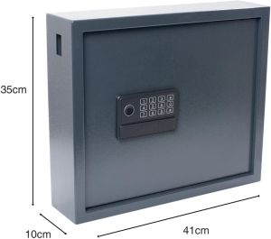 Pavo Magnettag sleutelkast, voor 20 sleutelhangers, donkergrijs