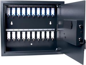 Pavo Magnettag sleutelkast, voor 20 sleutelhangers, donkergrijs