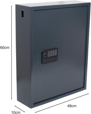 Pavo Magnettag armoire &agrave; cl&eacute;s, pour 100 porte-cl&eacute;s, gris fonc&eacute;