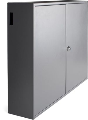 Sleutelkast, voor 300 sleutelhangers, ft 14 x 54 x 72 cm, donkergrijs