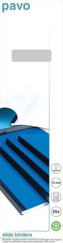 Pavo klemstrips, pak van 25 stuks, 15 mm, zwart