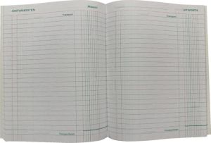 Atlanta by Jalema kasboeken 2 x 1 kolom, kleur: blauw