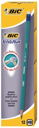 Cont&eacute; crayon ECOlutions  Evolution avec gomme, bo&icirc;te de 12 pi&egrave;ces