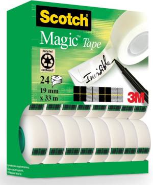 Scotch Magic Tape plakband ft 19 mm x 33 m, value pack met 24 rollen