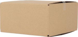 Bo&icirc;te d'exp&eacute;dition, cannelure simple, 3 mm, brun, ft 200 x 200 x 100 mm