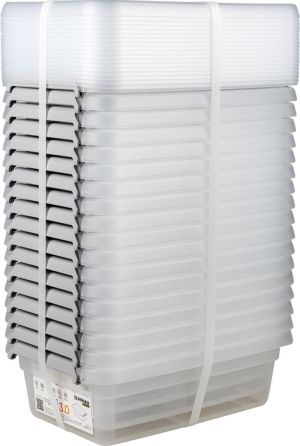 DONAU Home bo&icirc;te de rangement, 3 litres, transparent