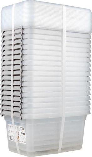 DONAU Home bo&icirc;te de rangement, 4,5 litres, transparent