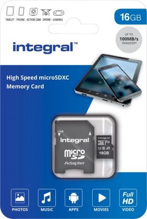 Integral microSDHC geheugenkaart, 16 GB