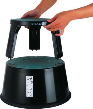 Rolkruk Premium, uit metaal, zwart