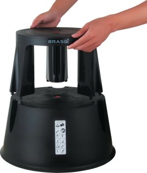 Rolkruk Comfort, uit kunststof, zwart